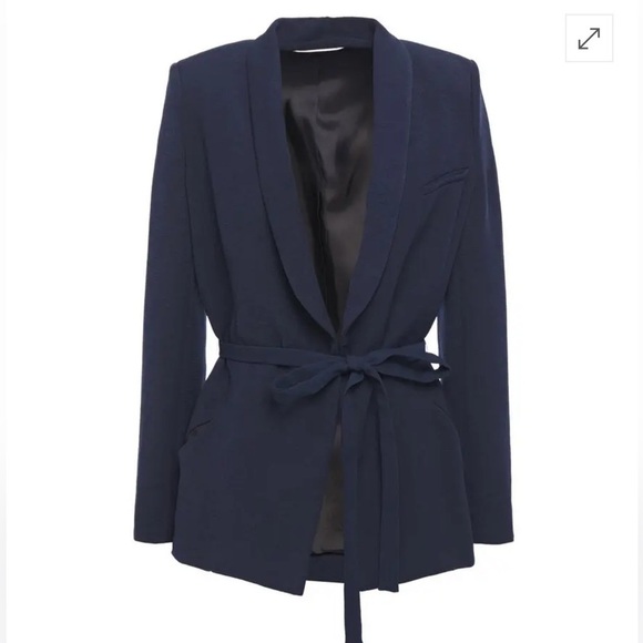 BA&SH Padova Belted Jacket Blazer Navy US size 4 - Picture 4 of 11